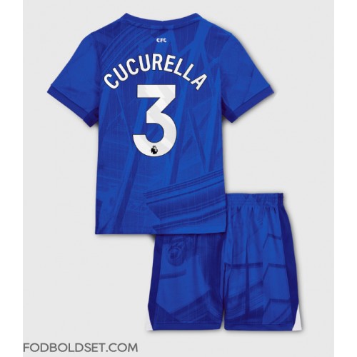 Chelsea Marc Cucurella #3 Hjemme Trøje Børn 2025-26 Kortærmet (+ Korte bukser)